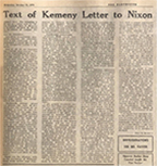 John Kemeny's letter to Nixon regarding student protests