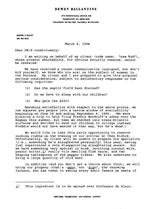 Rod's response March 4, 1994