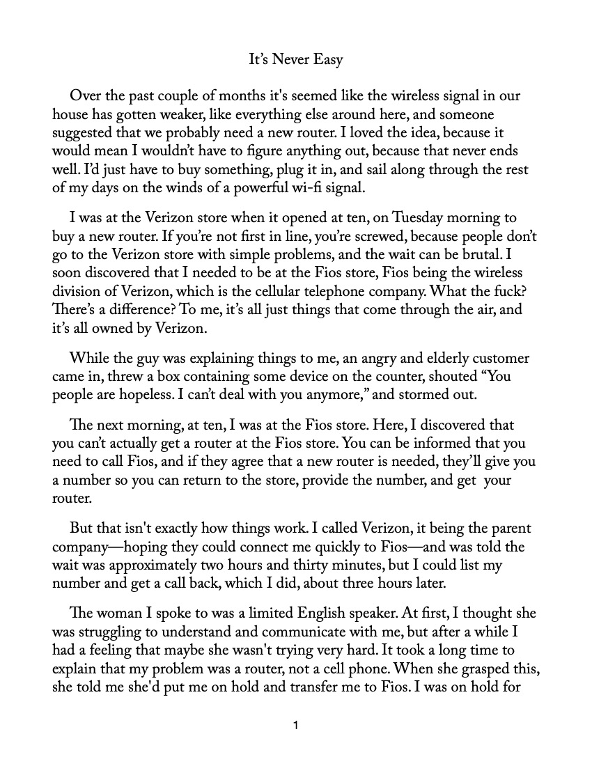 John's Verizon-Fios ordeal'