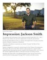Article on Jackson's work with in the Tulanian alumni mag width=